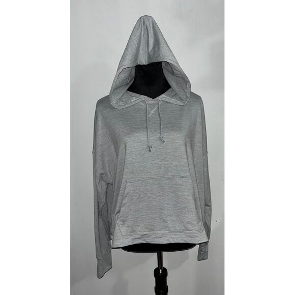Nike Dri-Fit Women's Grey Cropped Hoodie Size XL - Picture 1 of 9